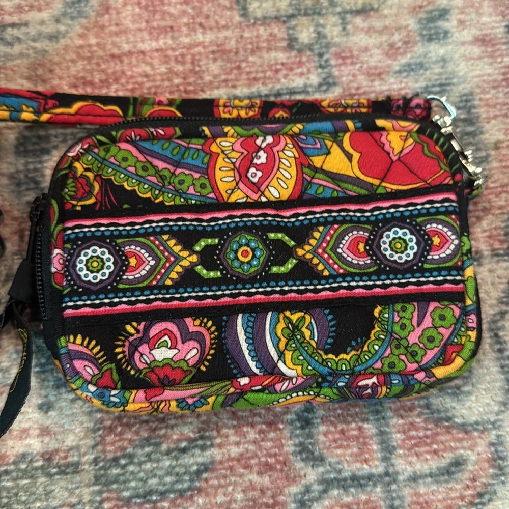Vera Bradley Black and Red Shoulder Bag with matching wallet. - Picture 5 of 6